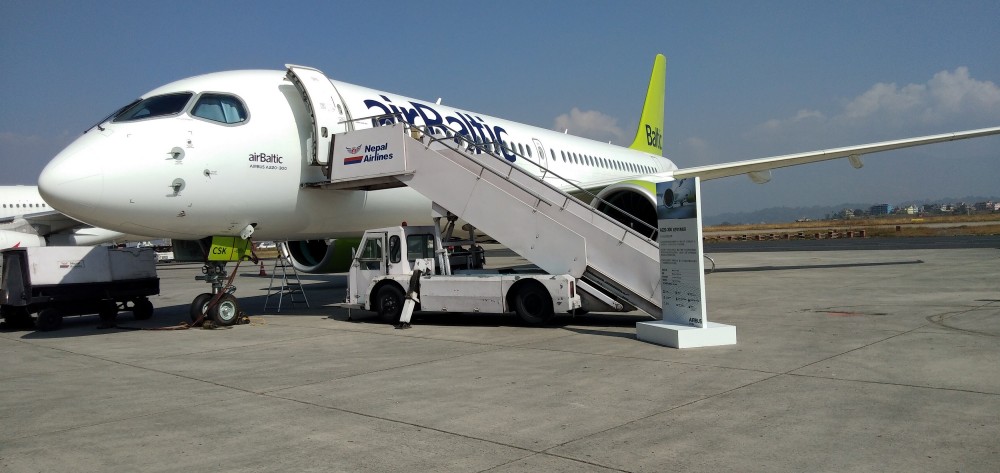 World tour: Airbus A220 makes maiden landing in Nepal