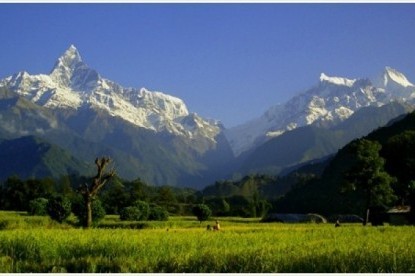 Beautiful view of Mount Machhapuchhare during Annapurna Base Camp Trek