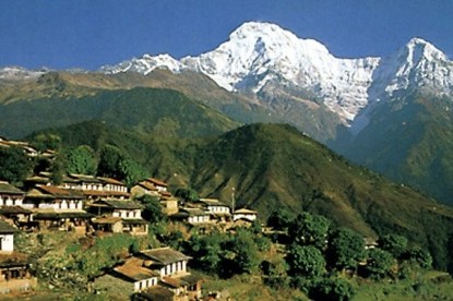 Beautiful view of Mount Machhapuchhare during Annapurna Base Camp Trek