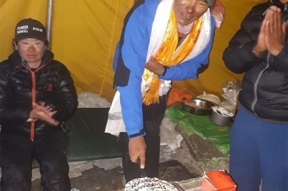 Birthda Celebration at Dhaulagiri Camp III