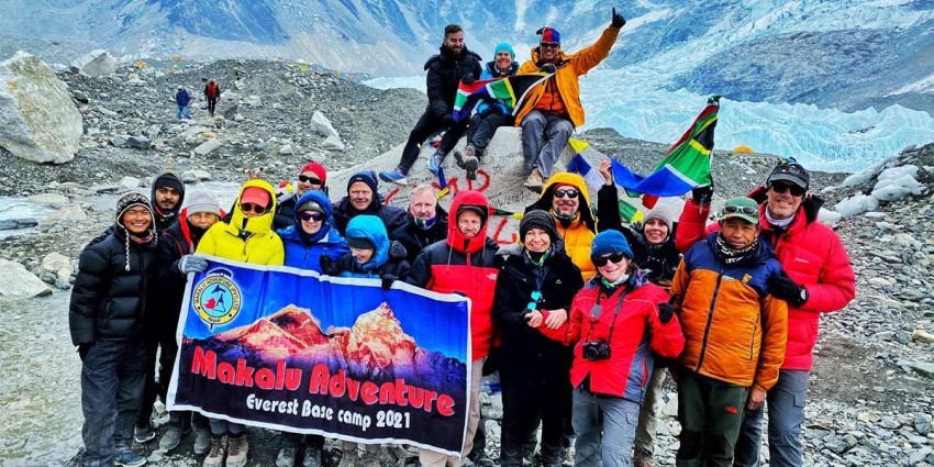 Makalu Adventure Everest base camp trek group successfully reached  Everest base camp and returning back to Lukla.