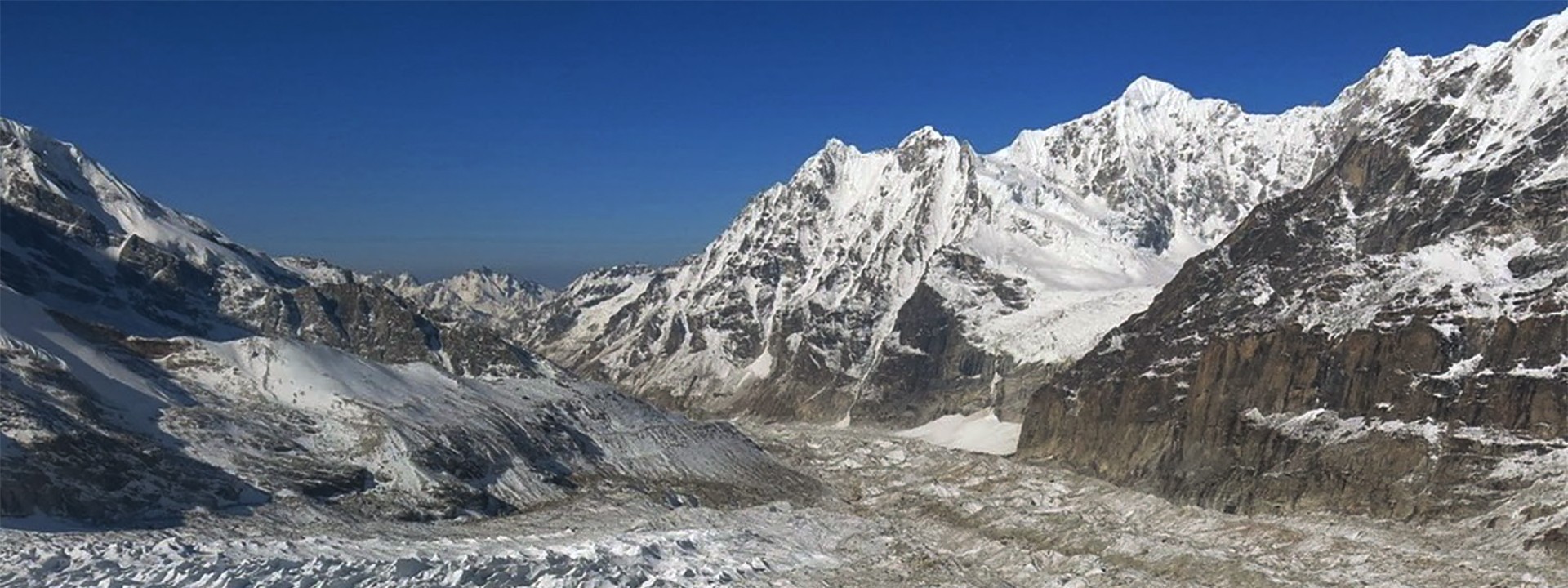 Mt. Kanchenjunga Summit view from Kanchenjunga Base Camp