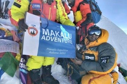 Akkei Rahaman from the UK has successfully summited Mount Manaslu