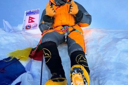 Akkei Rahaman from the UK has successfully summited Mount Manaslu
