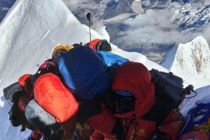 Akkei Rahaman from the UK has successfully summited Mount Manaslu