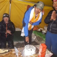 Birthda Celebration at Dhaulagiri Camp III