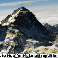 Route Map for Makalu Expedition